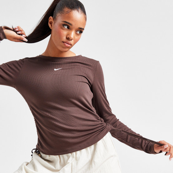 Nike Essential Ribbed Γυναικεία Μπλούζα με Μακρύ Μανίκι